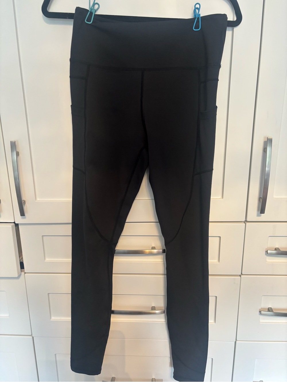 ZYIA Black High-Waist Performance Leggings with Side Pockets